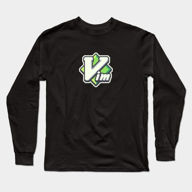 Vim PixelArt Long Sleeve T-Shirt by astrellonart